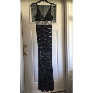 Black & silver dress